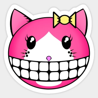 Pink Tuxie Cat Sticker